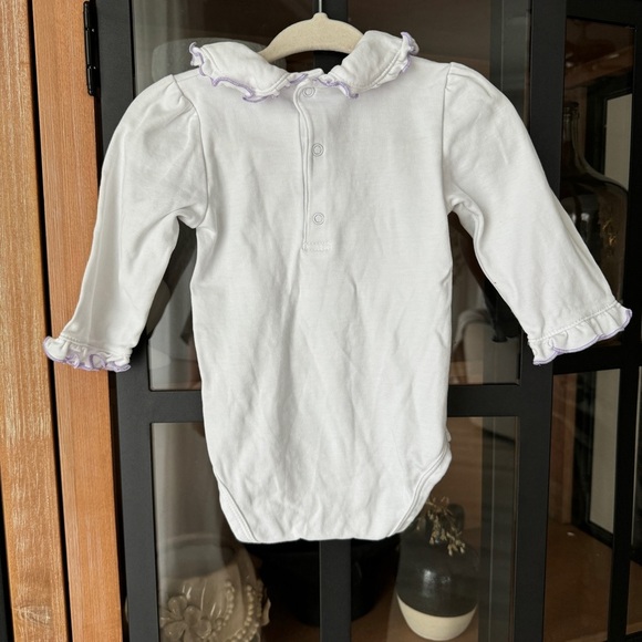 Kissy Kissy onesie long sleeve ruffle peter pan collar bodysuit baby girl Pima - Picture 7 of 7